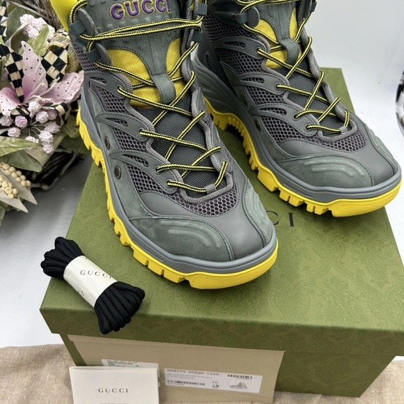 Men’s Gucci contrast panel lace up boots size 10 made in Italy - Picture 11 of 11